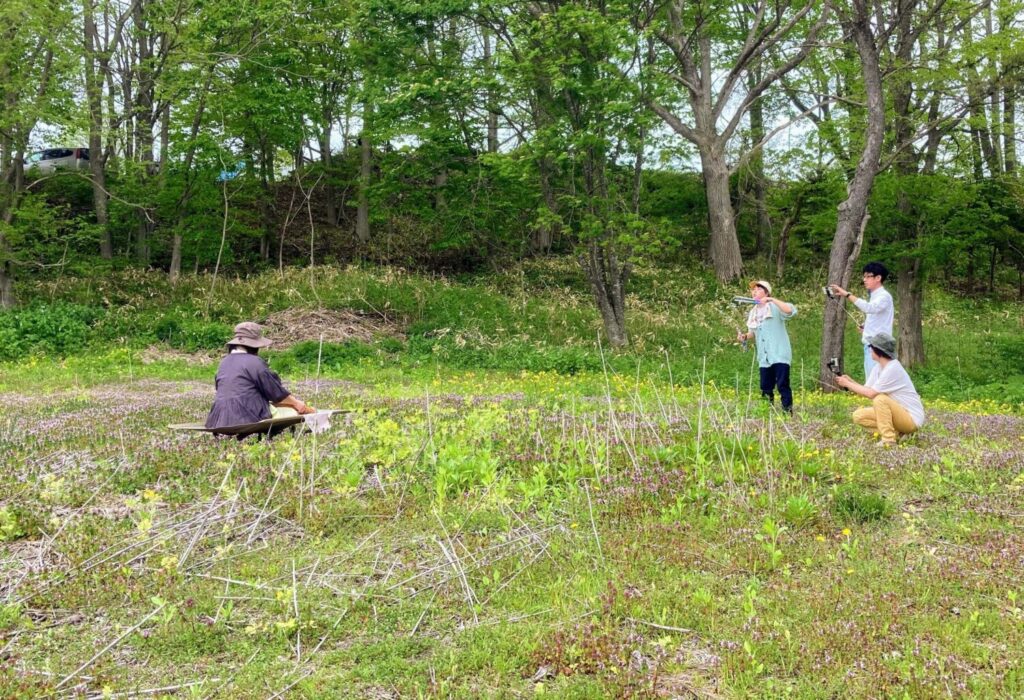 焚き火会でライヤー撮影